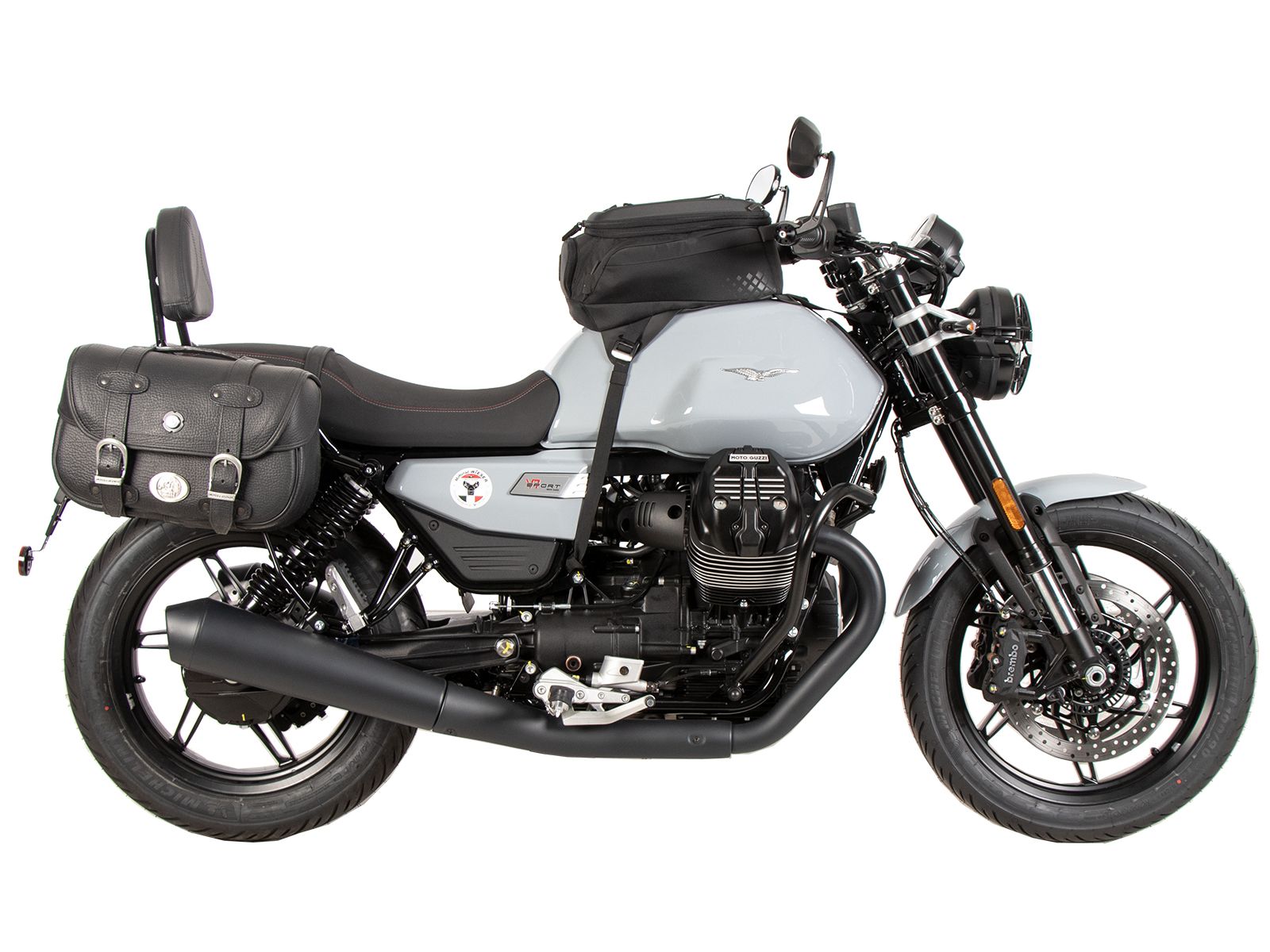 Portapacchi laterale C-Bow nero per Moto Guzzi V7 850 Sport (25- ) Hepco & Becker