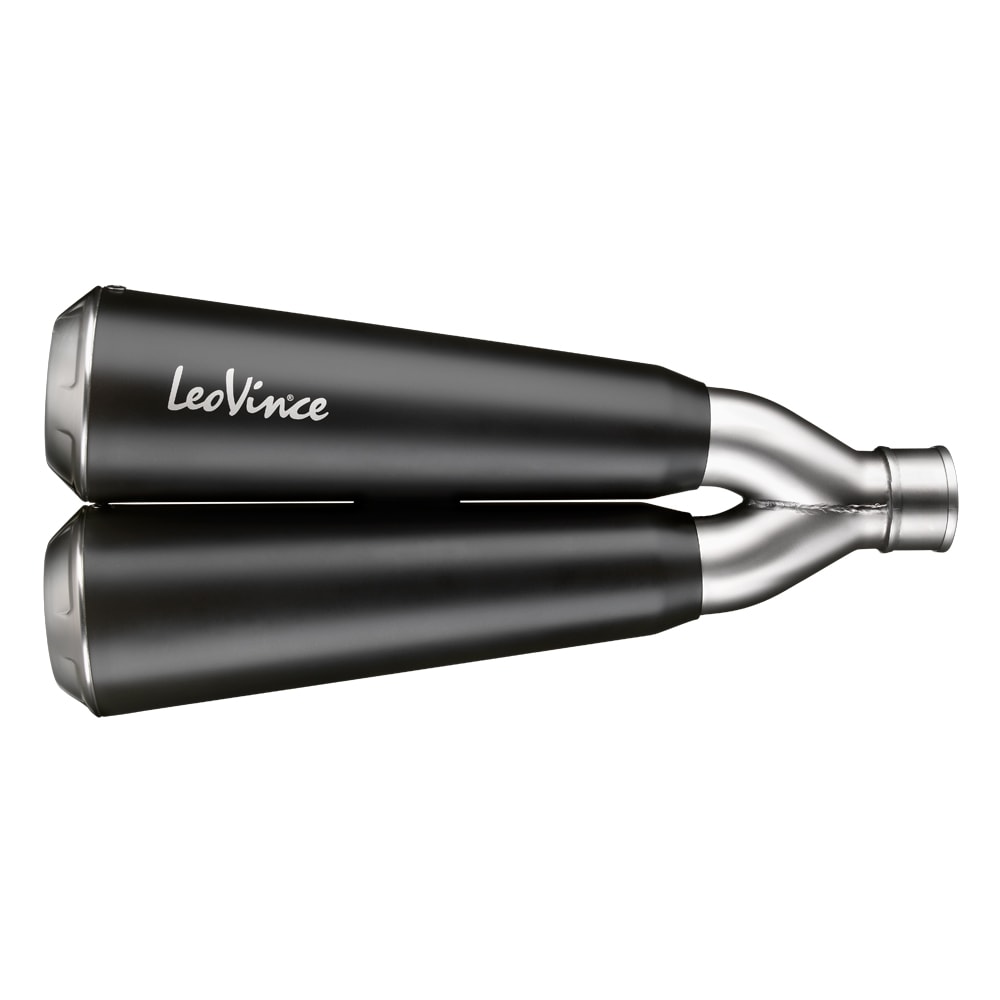 Impianto di scarico LeoVince GP Duals, inox, Slip On per Suzuki SV 650