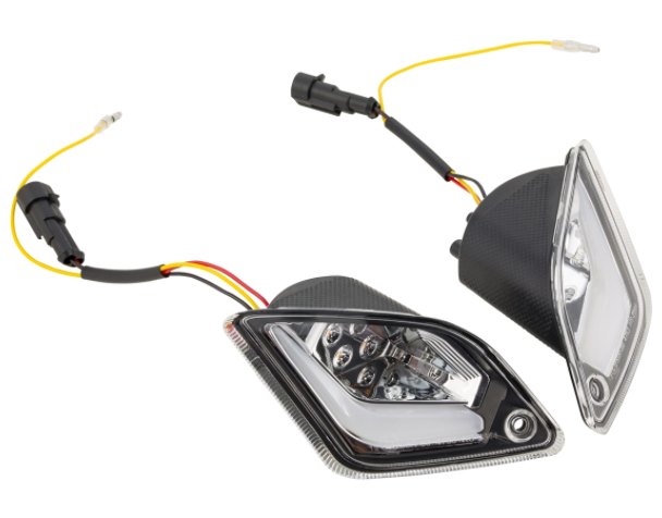 Kit indicatori di direzione anteriori e posteriori per Vespa GTS/GTS Super/GTV 125-300cc ('14-), trasparente