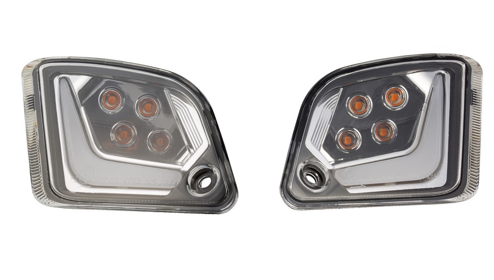Kit indicatore di direzione posteriore destro/sinistro per Vespa GTS/GTS Super/GTV 125-300cc ('14-), trasparente