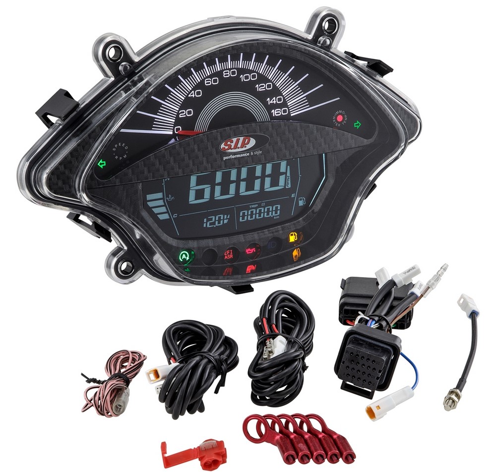 Contagiri / tachimetro per Vespa GTS/GTS Super 300cc FL ('14-), carbon-look