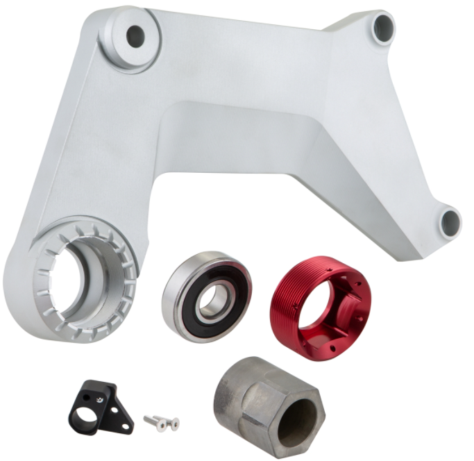Forcellone per scarico racing posteriore Vespa GTS/​GTS Super/​GTV 125-300ccm con ABS, argento