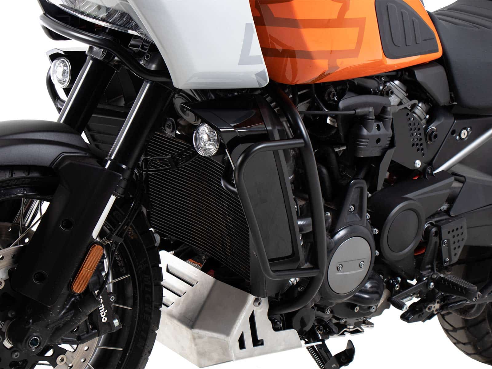 Protezione motore nera per Harley Davidson Pan America 1250 / ST (21-) Hepco & Becker