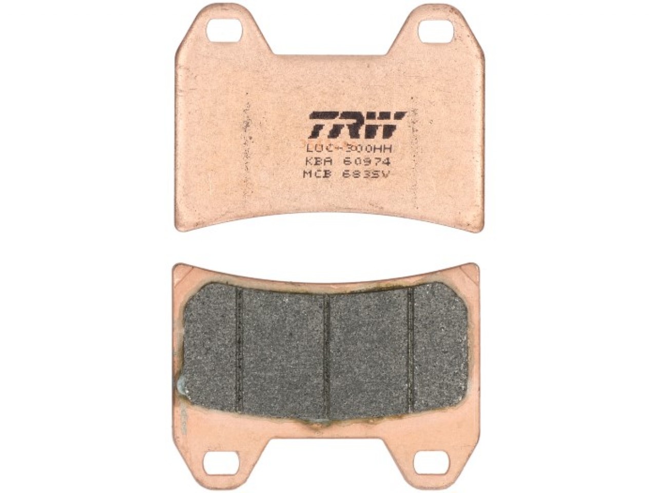 Set di pastiglie freno TRW MCB683SV, metallo sinterizzato, omologato ECE R90