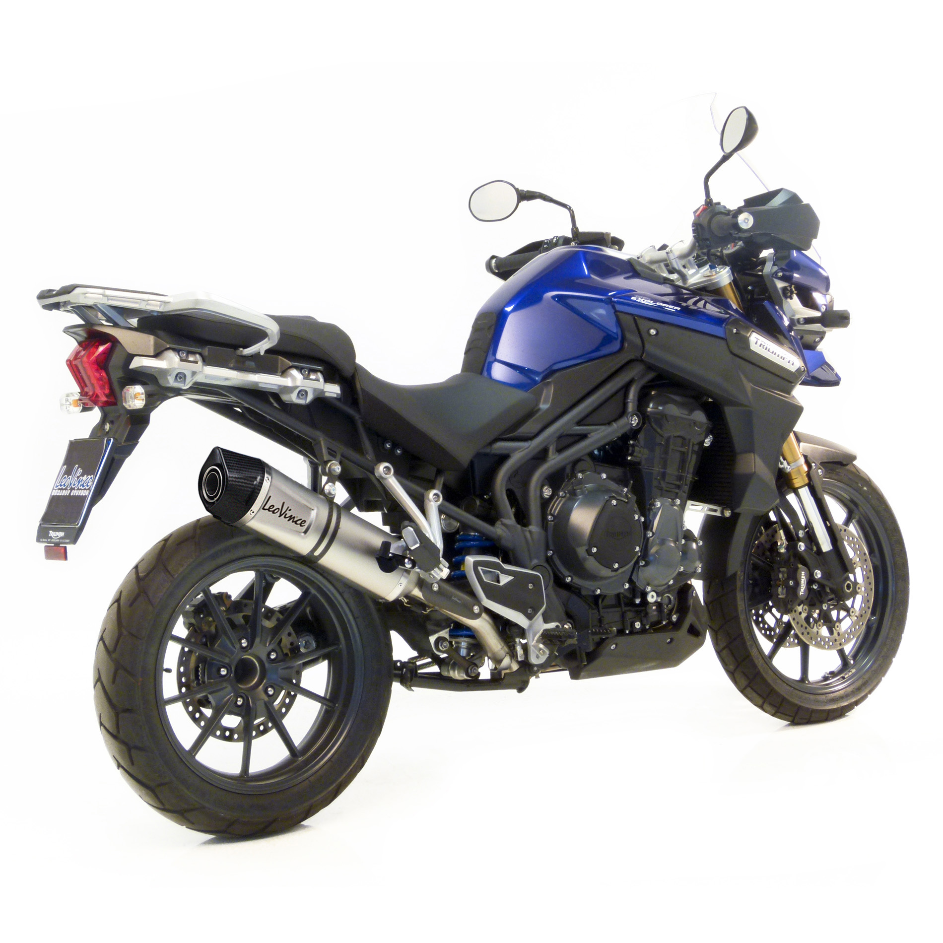 Impianto di scarico LeoVince SBK LV One Evo 2, inox, Slip On per Triumph Tiger Explorer (Bj.12-15)