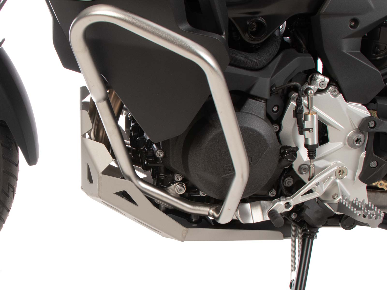 Piastra di protezione motore argento per BMW F 900 GS Adventure (24-) Hepco & Becker