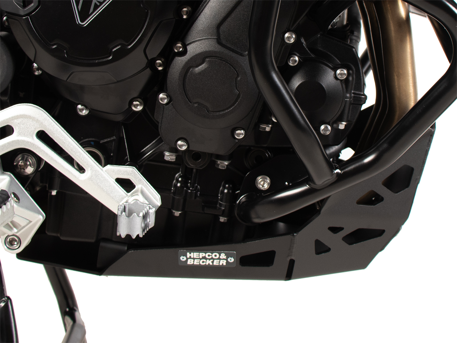 Piastra di protezione motore nera per Triumph Tiger 900 Rally Pro (24-) Hepco & Becker