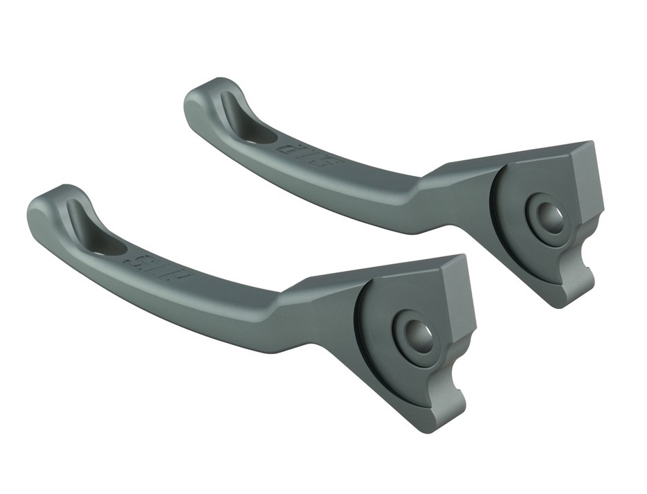 Set di leve sportive freno Shorty per Vespa, destra e sinistra, grigio opaco
