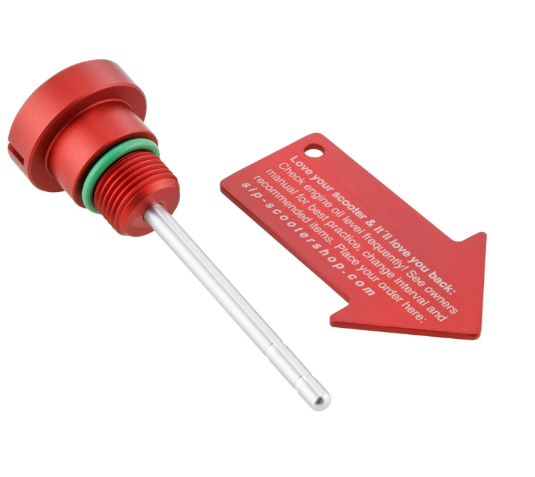 Tappo di riempimento olio motore per Vespa GTS Super 125cc 4T LC Euro 3 (09-16), rosso opaco