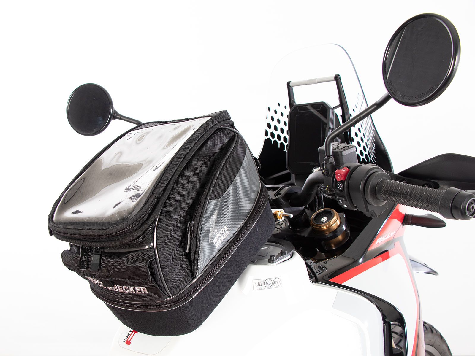 Anello serbatoio di base con blocco borsa serbatoio per Ducati DesertX Rally (24-) Hepco & Becker