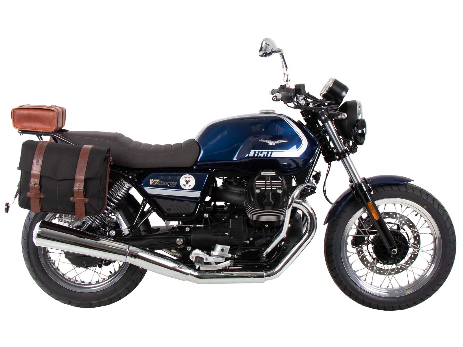 Portapacchi laterale C-Bow nero per Moto Guzzi V7 850 Special/Stone/Centenario (21-24) Hepco & Becker
