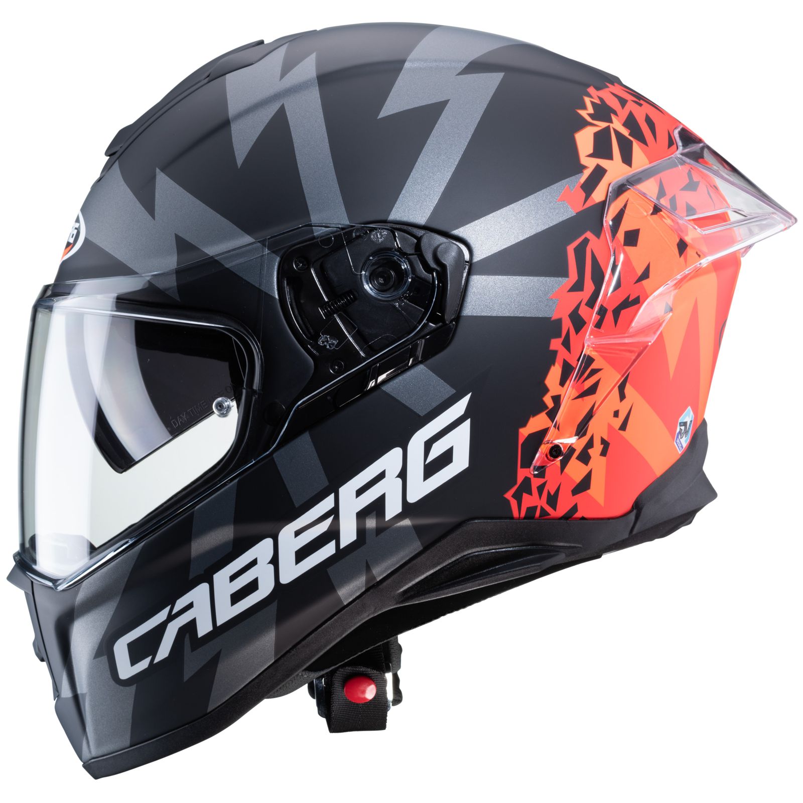Caberg Casco Drift Evo Storm, nero opaco/rosso antracite