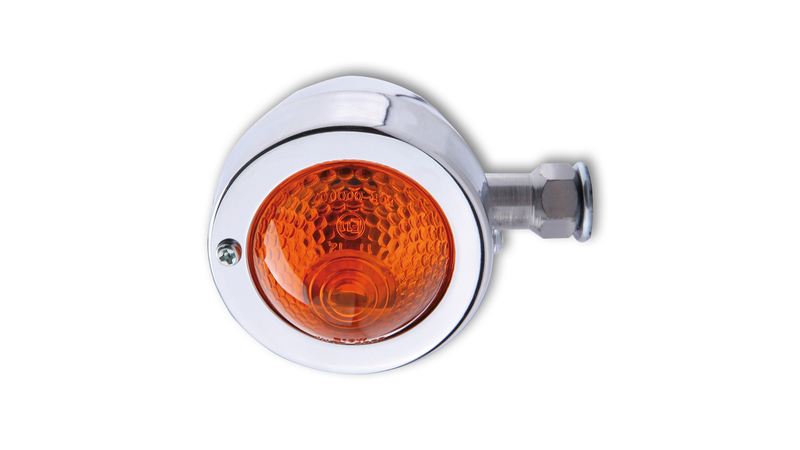 HIGHSIDER Smart Bullet Pike alloggiamento indicatore di direzione cromato / lente arancione (pezzo), anteriore e posteriore
