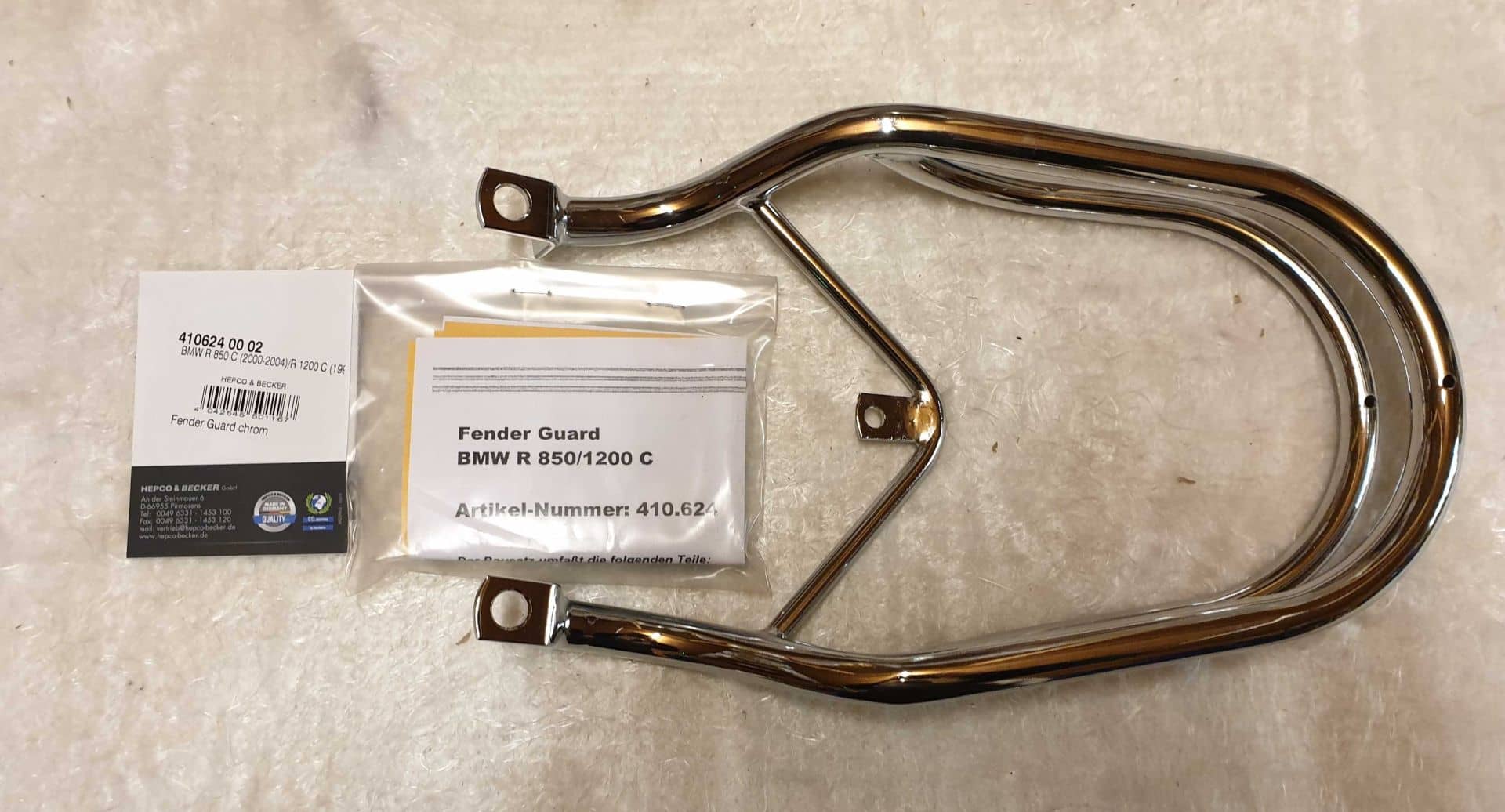 Parafango cromato per BMW R 850 C (00-04)/R 1200 C (97-04) Hepco & Becker