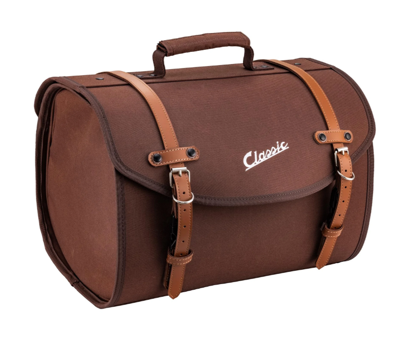 Borsa "Classic" grande per Vespa, in nylon, marrone tabacco