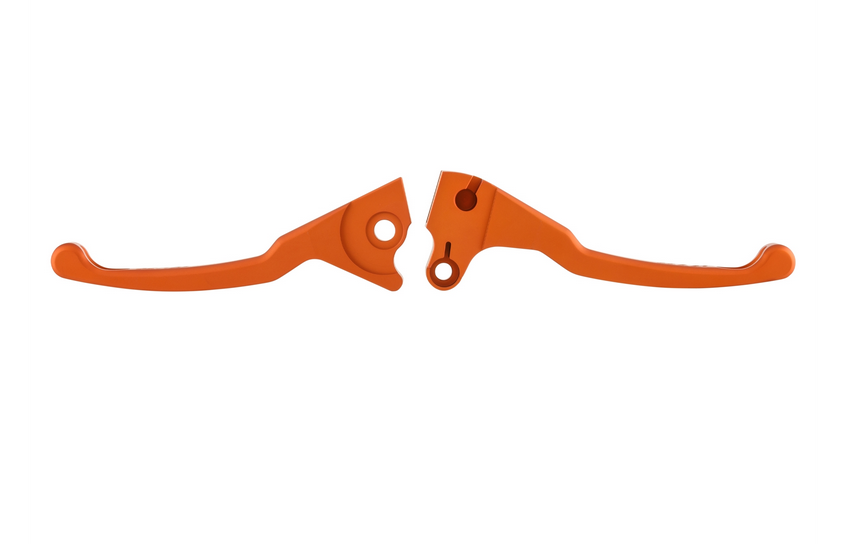 Set leva freno sportiva Shorty per Vespa LX /LXV /S /Primavera /Sprint 50-150ccm, arancio opaco