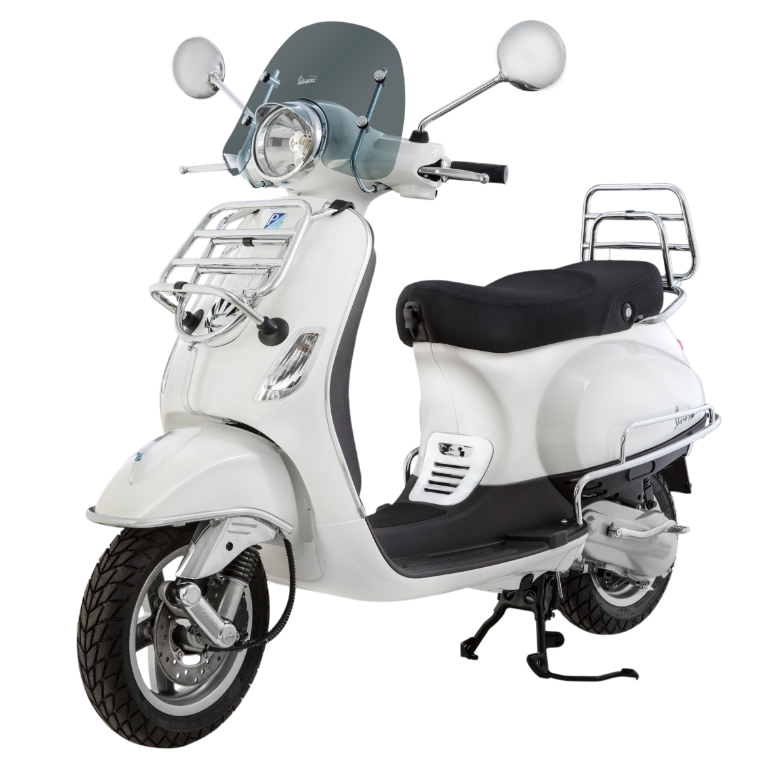 Portapacchi anteriore per Vespa LX /LXV /S 50-150cc, pieghevole, cromato