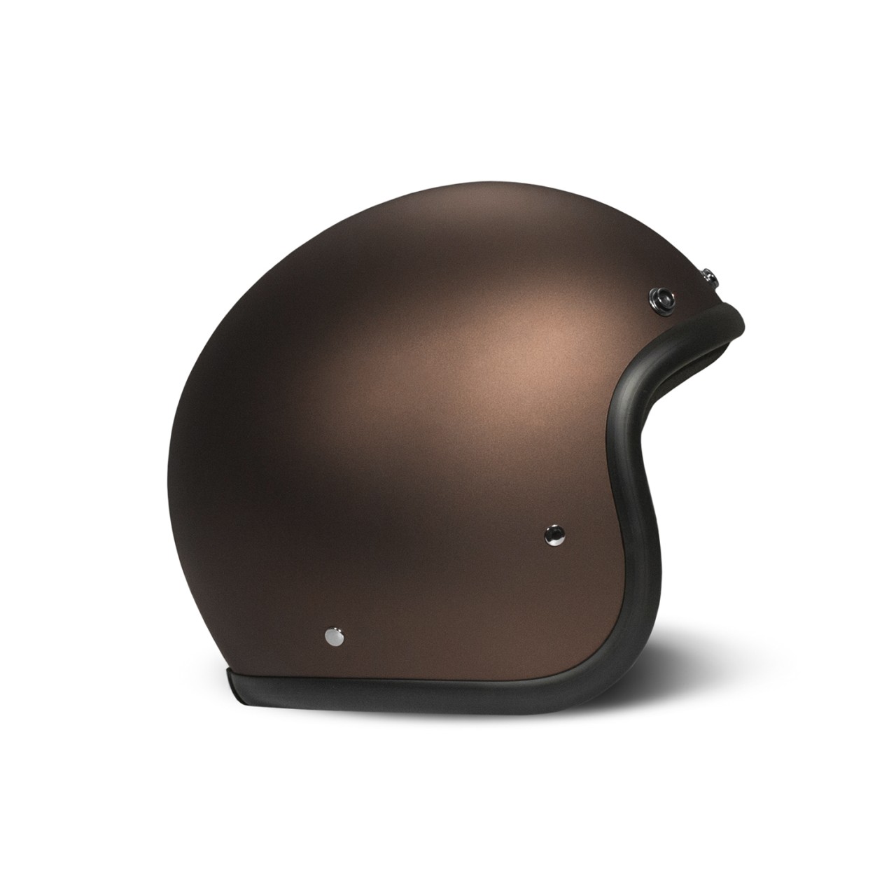 DMD casco jet Retro, marrone, lucido, Caffè, fibra di vetro, ECE 22.06