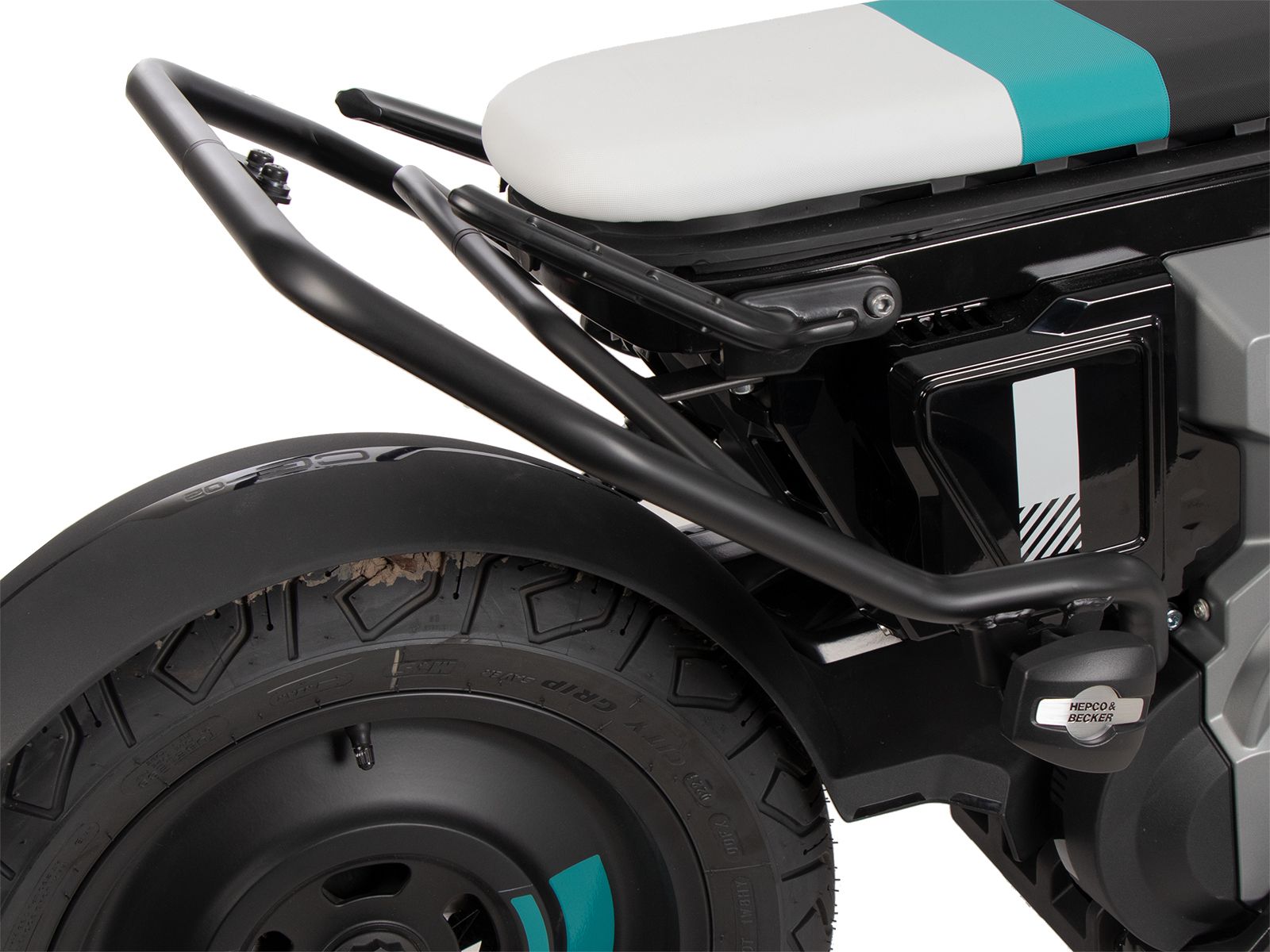 Barra di protezione posteriore nera per BMW CE 02 (23-) Hepco & Becker