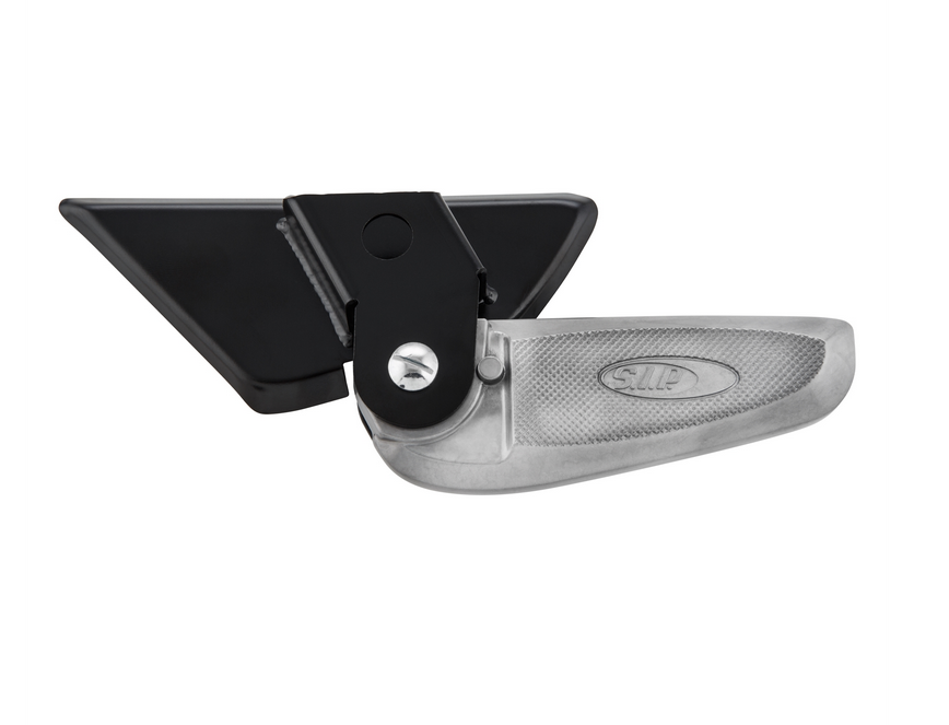 Pedane destra e sinistra per Vespa LX /LXV /S 50-150cc, nero/argento