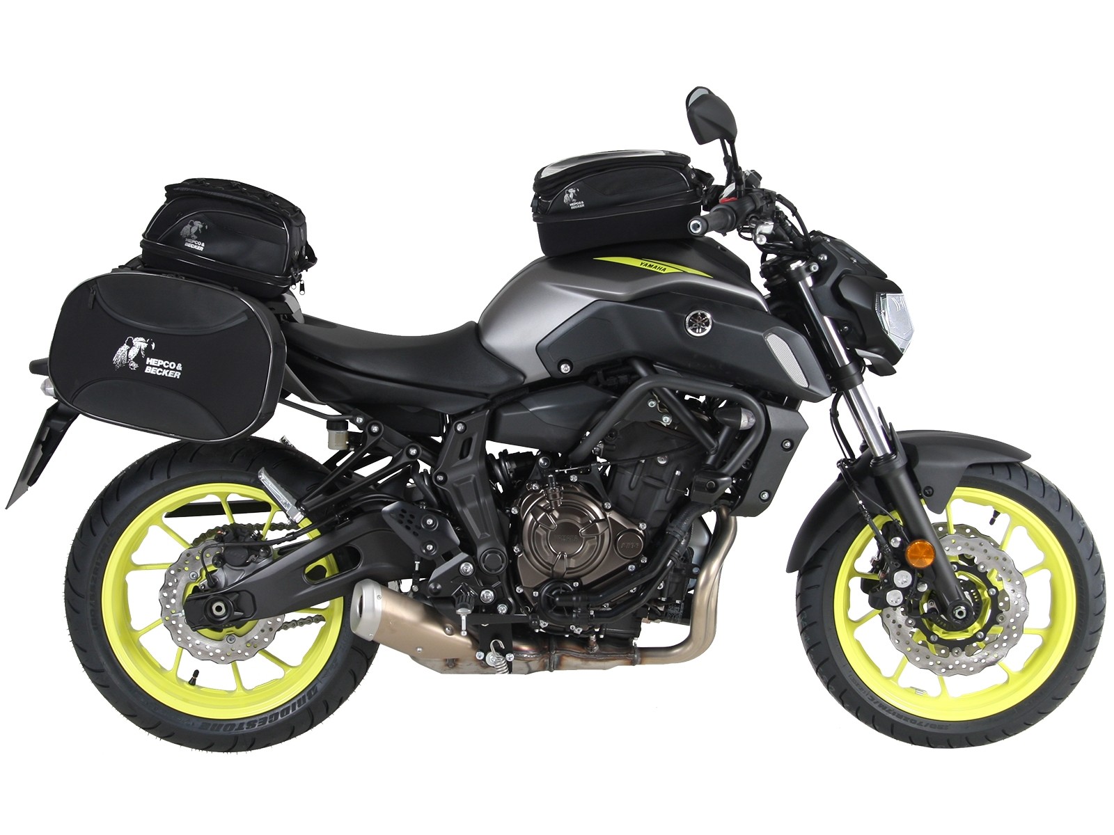 Barra protezione motore antracite per Yamaha MT-07 (Bj.18-) Hepco & Becker