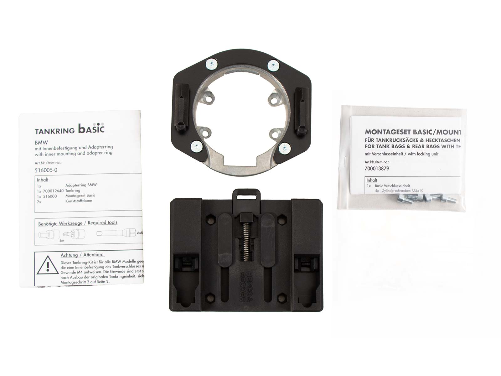 Anello serbatoio di base con blocco borsa serbatoio per BMW S 1000 RR (09-11) Hepco & Becker