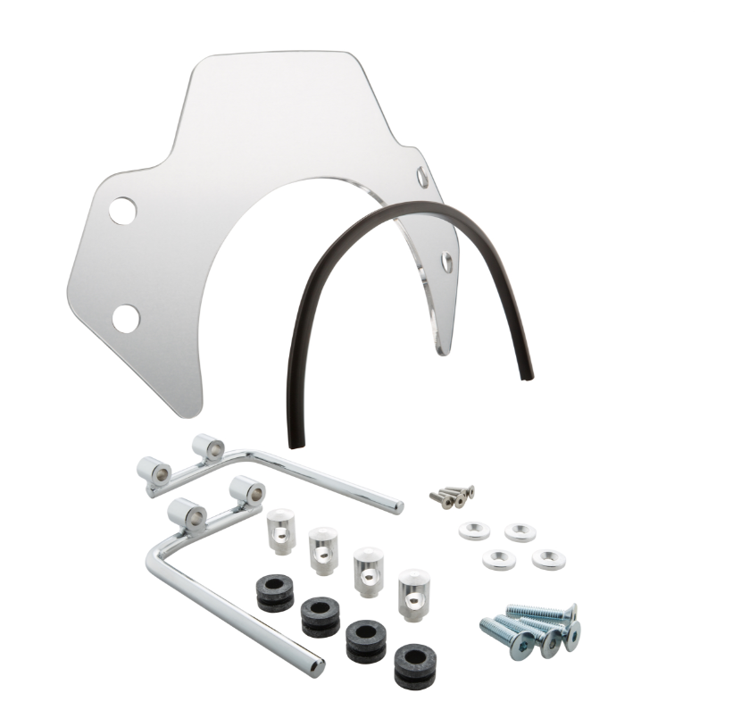 Zanzariera per Vespa PX 80-200ccm, supporto argento, trasparente