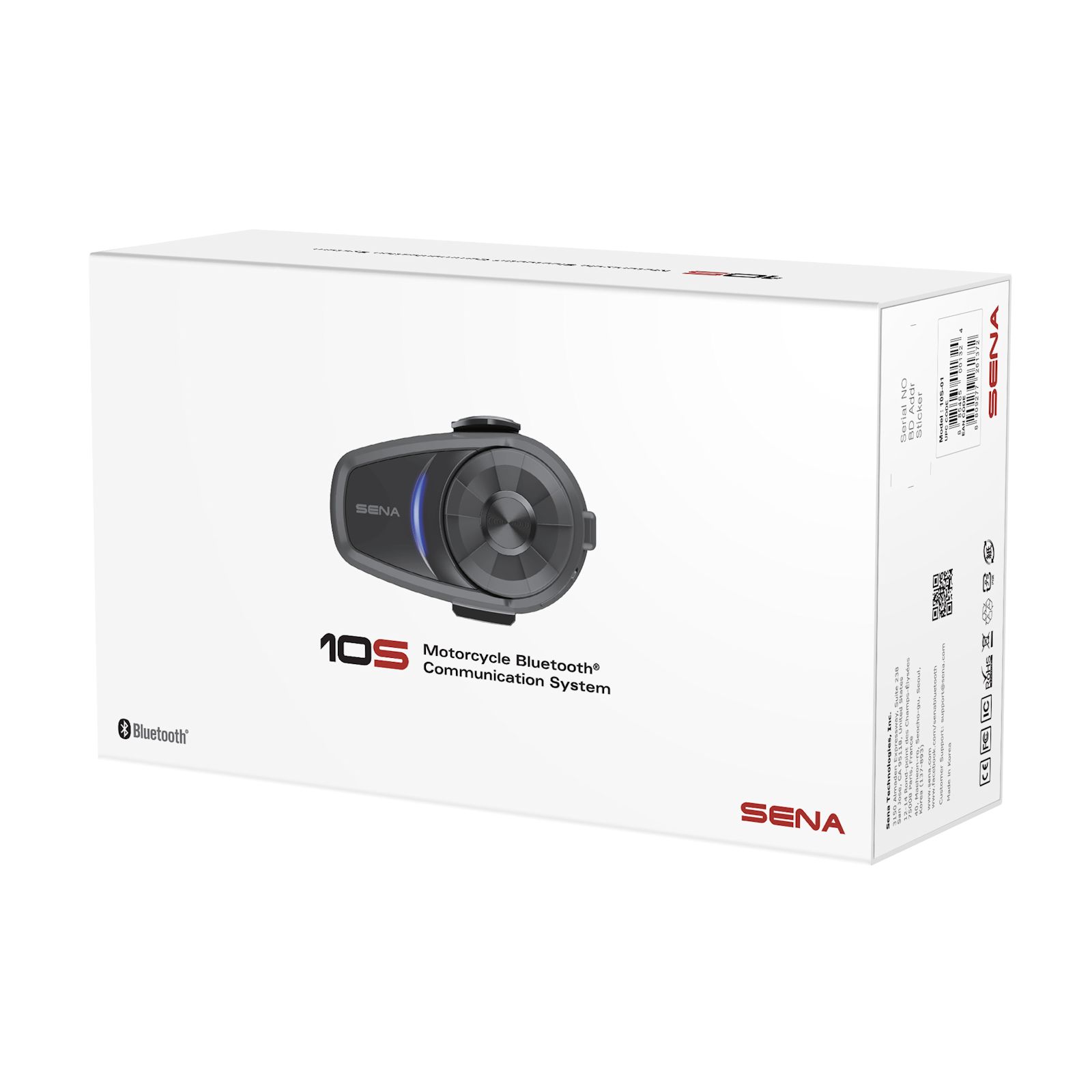 Set singolo SENA 10S - Sistema di comunicazione Bluetooth per motociclette