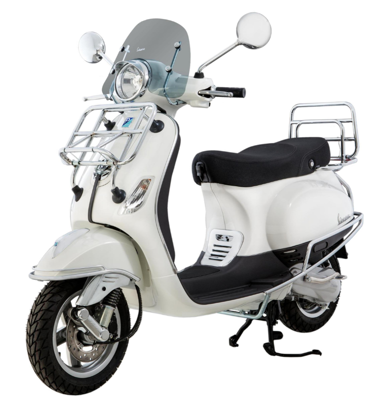 Portapacchi posteriore per Vespa LX/LXV/S 50-150cc, cromato