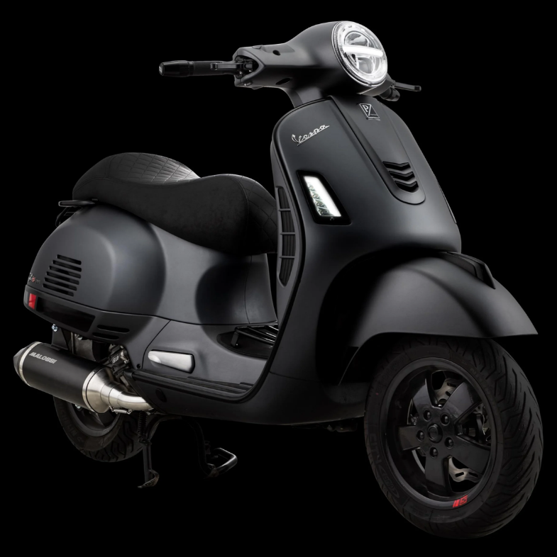 Sella sportiva "Black Editiont" per Vespa GTS/GTS Super/GTV 125-300ccm (14-), trapuntata nera