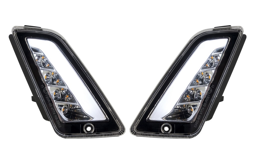 Kit indicatore di direzione anteriore destro/sinistro per Vespa GTS/GTS Super/GTV/GT 60/GT/GT L ('03-'13), trasparente