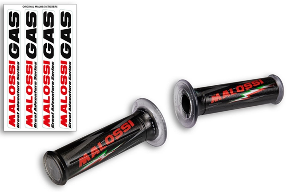 Manopole MALOSSI per Vespa GTS/GTS Super/GT/GT L 125-300cc, nero, senza apertura manubrio
