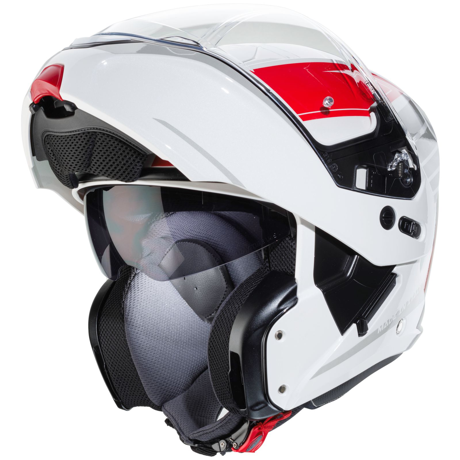 Caberg Casco Horus Tribute, bianco/rosso-verde