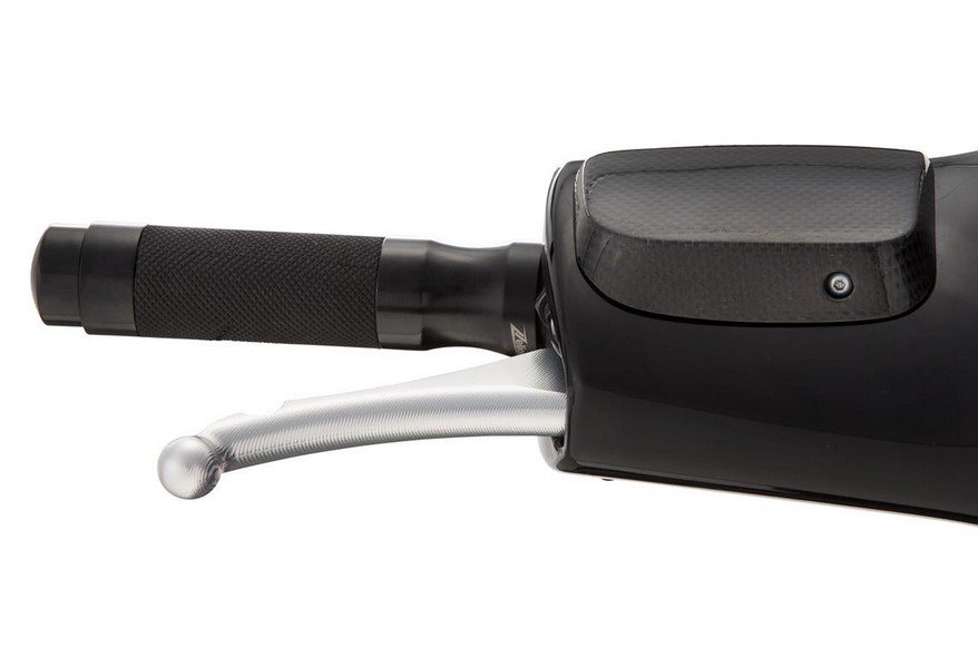 Set leve freno sportive ZELIONI Shorty 3D per Vespa, destra e sinistra, anodizzato argento