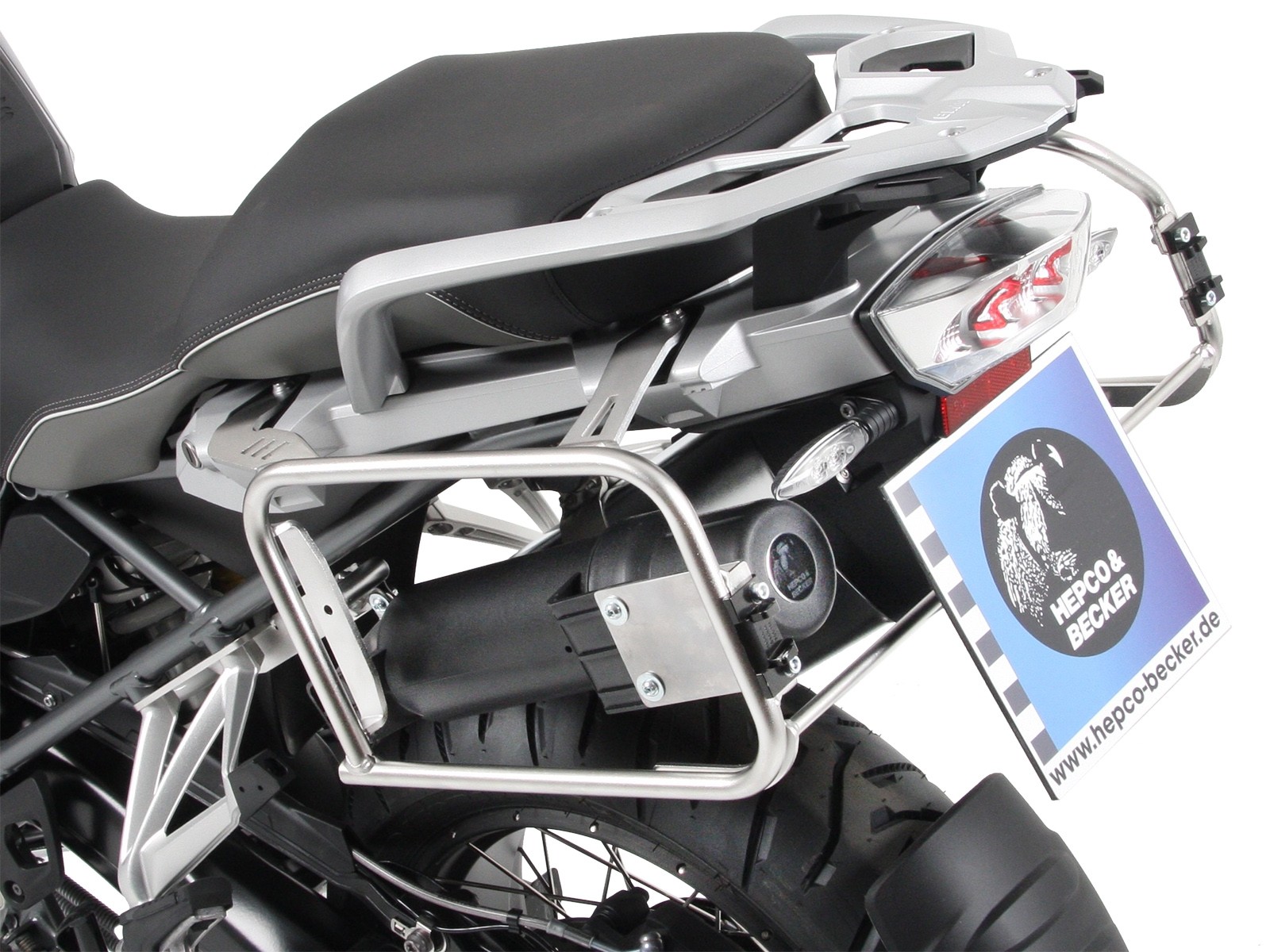 Cassetta porta attrezzi nera per ritaglio di valigia laterale per BMW R 1250 GS (19-23) Hepco & Becker