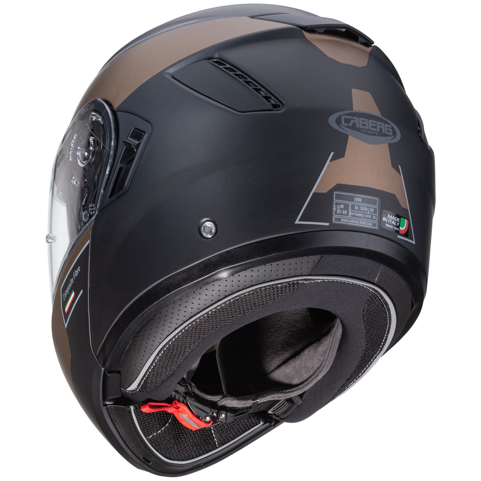 Caberg Casco Levo Prospect, nero opaco/bronzo