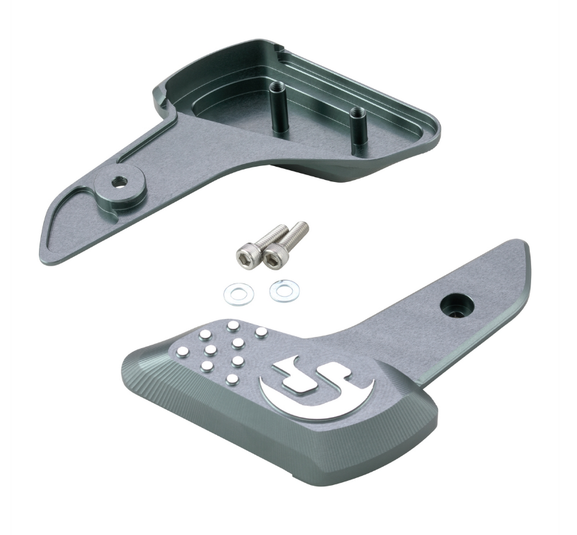 Poggiapiedi destro e sinistro per Vespa Primavera /Sprint 50-150cc 2T/4T AC, grigio opaco