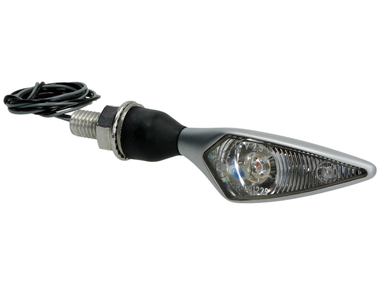 Indicatore Kellermann, rombo, acciaio, LED, VL/HR, 12 V, cromo opaco, M8x20, omologato E
