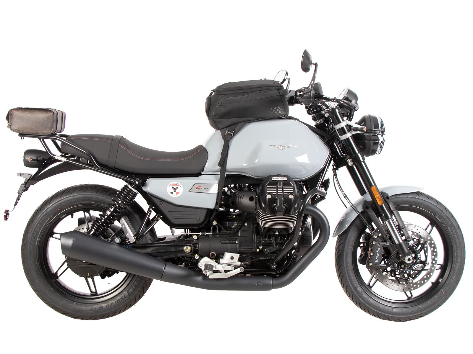 Portapacchi tubolare nero per Moto Guzzi V7 850 Sport (25-) Hepco & Becker