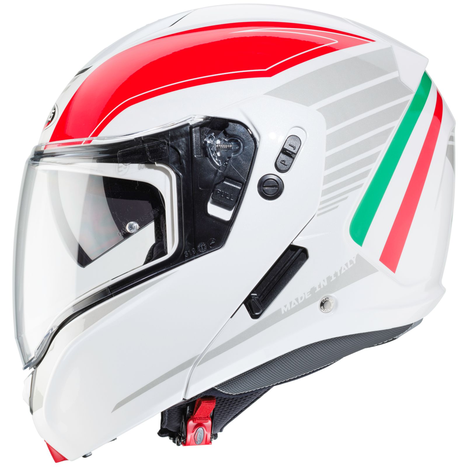 Caberg Casco Horus Tribute, bianco/rosso-verde