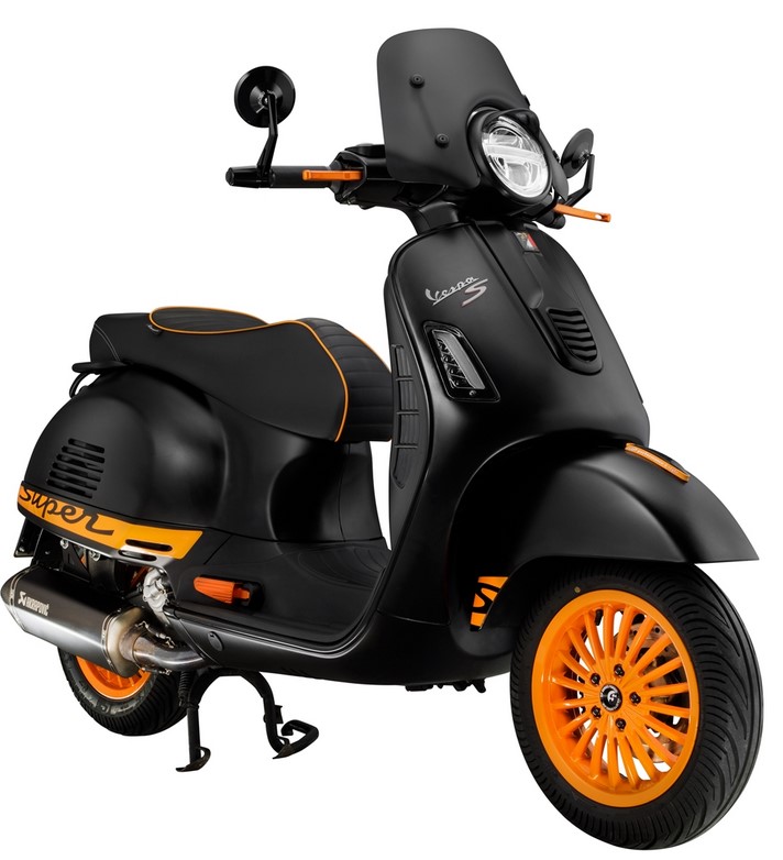 Set di leve freno sportive per Vespa, destra e sinistra, arancione opaco