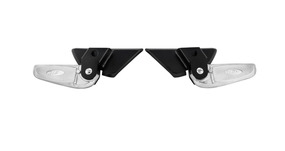 Pedane destra e sinistra per Vespa LX /LXV /S 50-150cc, nero/cromo