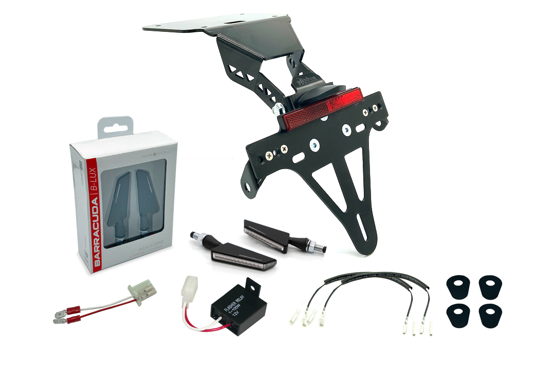alpha Technik Kennzeichenhalter-Blinker-Kit SQ-LED (vorne + hinten) für Yamaha YZF-R3 / MT03 Modellj