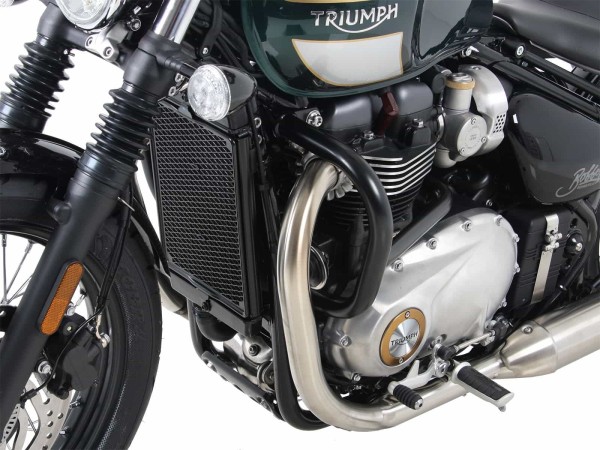 Protezione motore cromata per Triumph Bonneville Bobber (17-) Originale Hepco & Becker