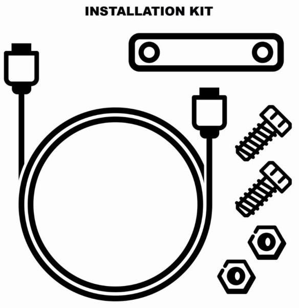 Kit di installazione faro ausiliario a LED per Moto Guzzi V100 Mandello / Stelvio